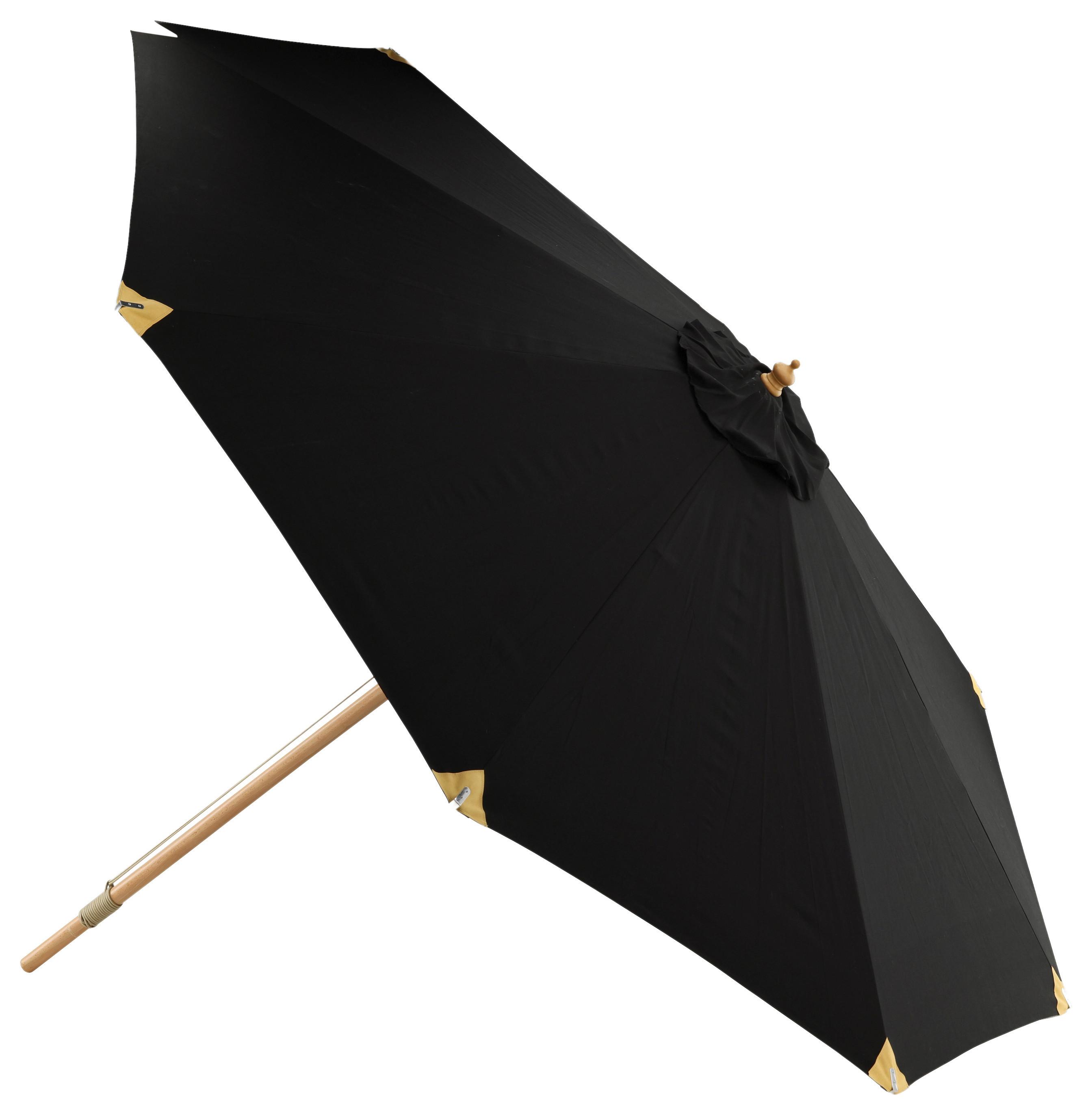 Sonnenschirm Nypo ca. 330 cm Schwarz - Schwarz, KONVENTIONELL (330/258/330cm) - Gardenson