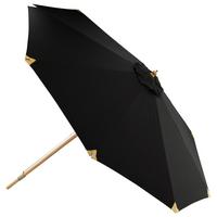 Sonnenschirm Nypo ca. 330 cm Schwarz - Schwarz, KONVENTIONELL (330/258/330cm) - Gardenson