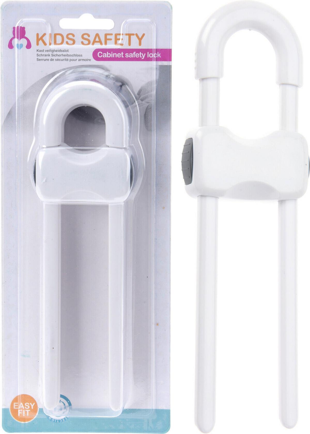 Biztonsági Fiókzár 491910060 - fehér, műanyag (1,5cm)