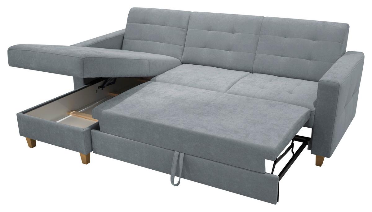 Kutna Garnitura Bjorn - siva/prirodne boje, Design, tekstil/drvo (160/231cm) - Luca Bessoni