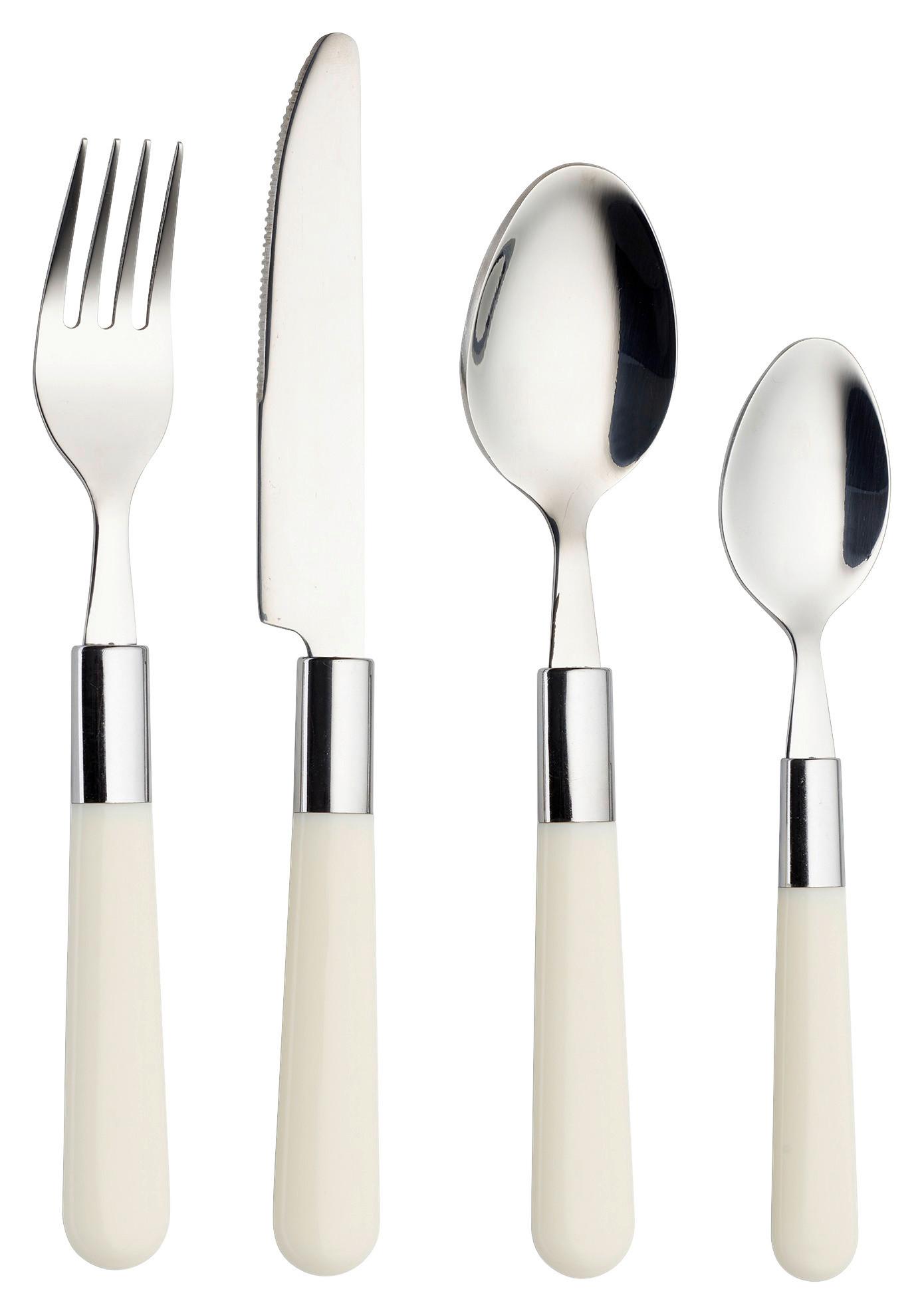 Besteckset Echtwerk Bistro Creme 16-teilig - Creme, Design, Metall - Echtwerk