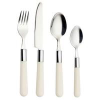 Besteckset Echtwerk Bistro Creme 16-teilig - Creme, Design, Metall - Echtwerk
