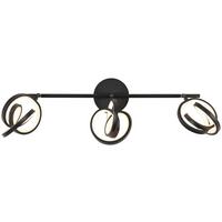Led Spotlámpa Rundi - fekete, Modern, műanyag/fém (59/12/18cm) - Modern Living