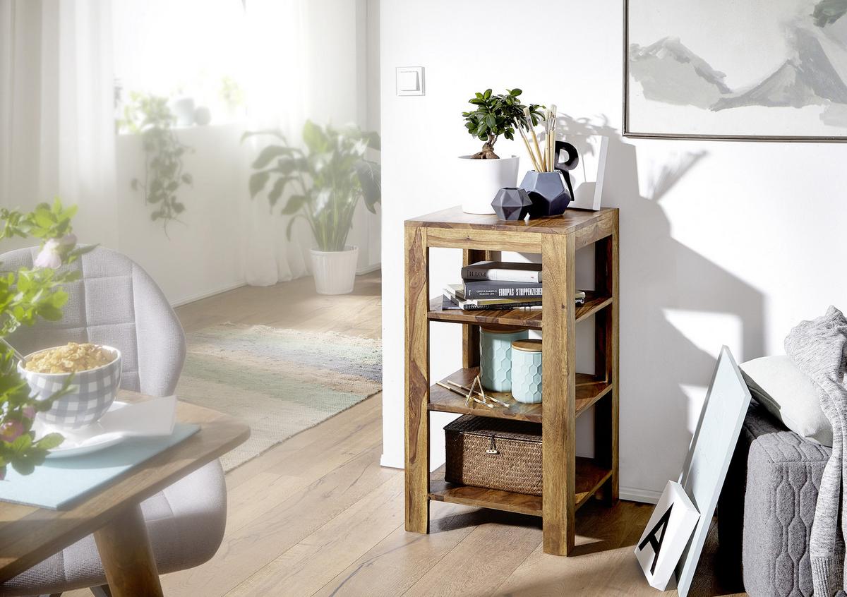 Standregal "Mumbai", aus Sheesham - Sheeshamfarben, MODERN, Holz (44/80/44cm) - MID.YOU