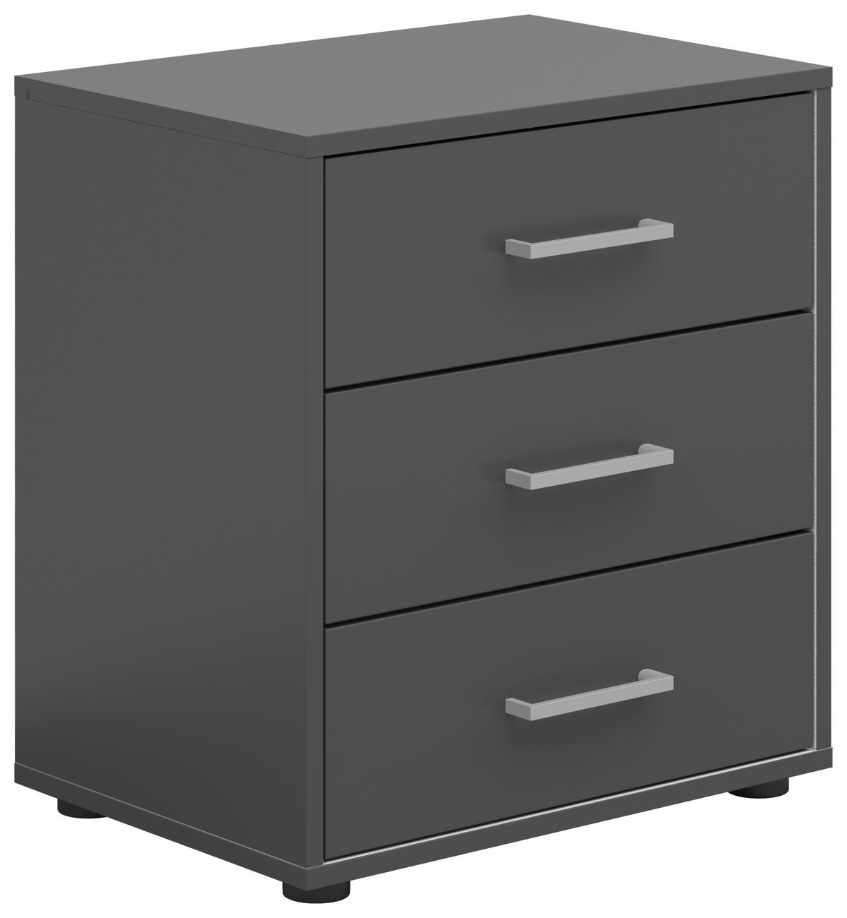 NOPTIERA SMART 3 - antracit/gri-alb, Basics, material pe bază de lemn (50/54/35cm) - Modern Living