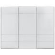 Schwebetürenschrank Weiß - Chromfarben/Weiß, LIFESTYLE, Glas/Holzwerkstoff (249/222/68cm) - Premium Living Schwebetürenschrank Weiß - Chromfarben/Weiß, LIFESTYLE, Glas/Holzwerkstoff (249/222/68cm) - Premium Living