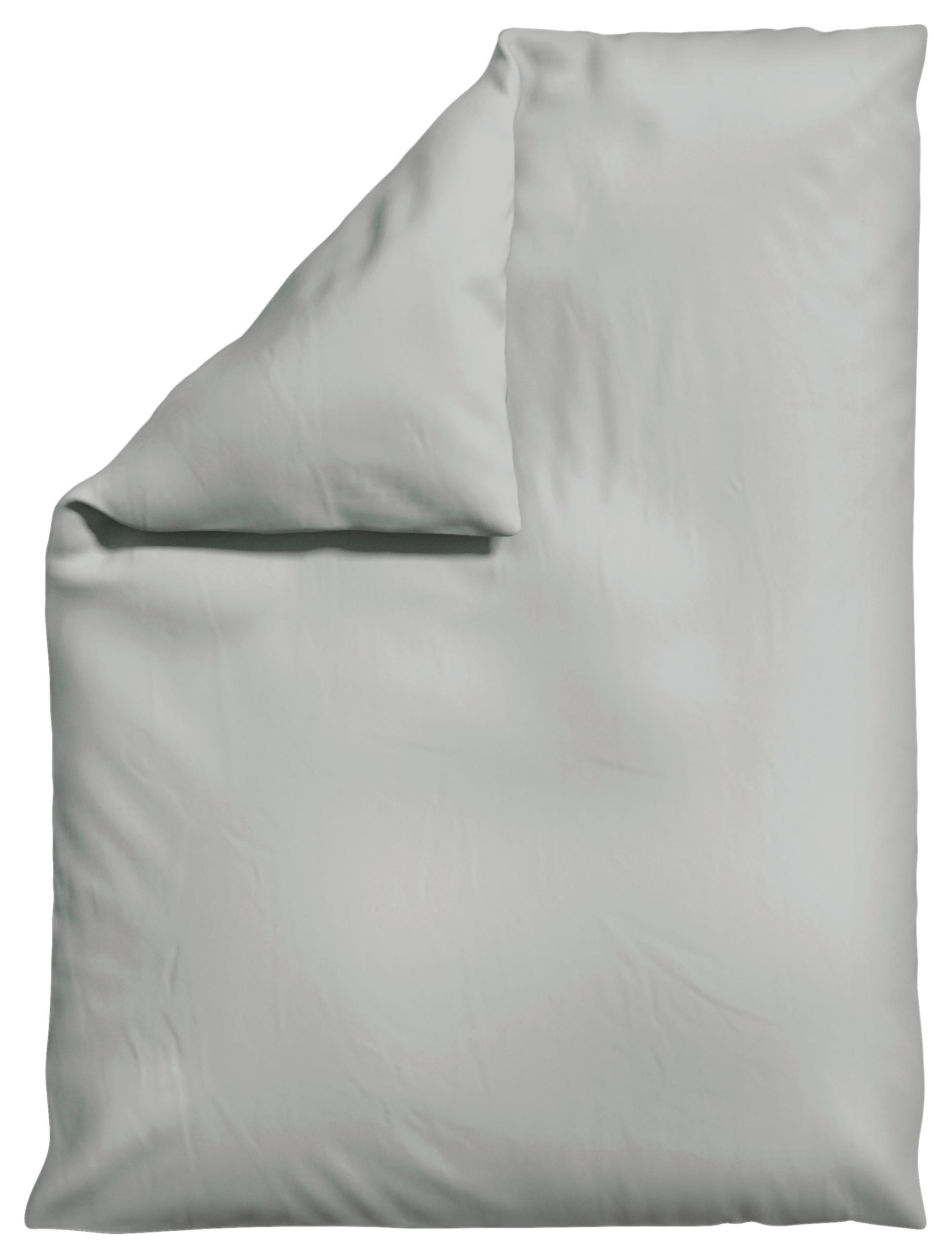 Bettdeckenbezug Woven Satin Hellgrau ca. 155x220cm - Hellgrau, Basics, Textil (155/220cm) - Schlafgut