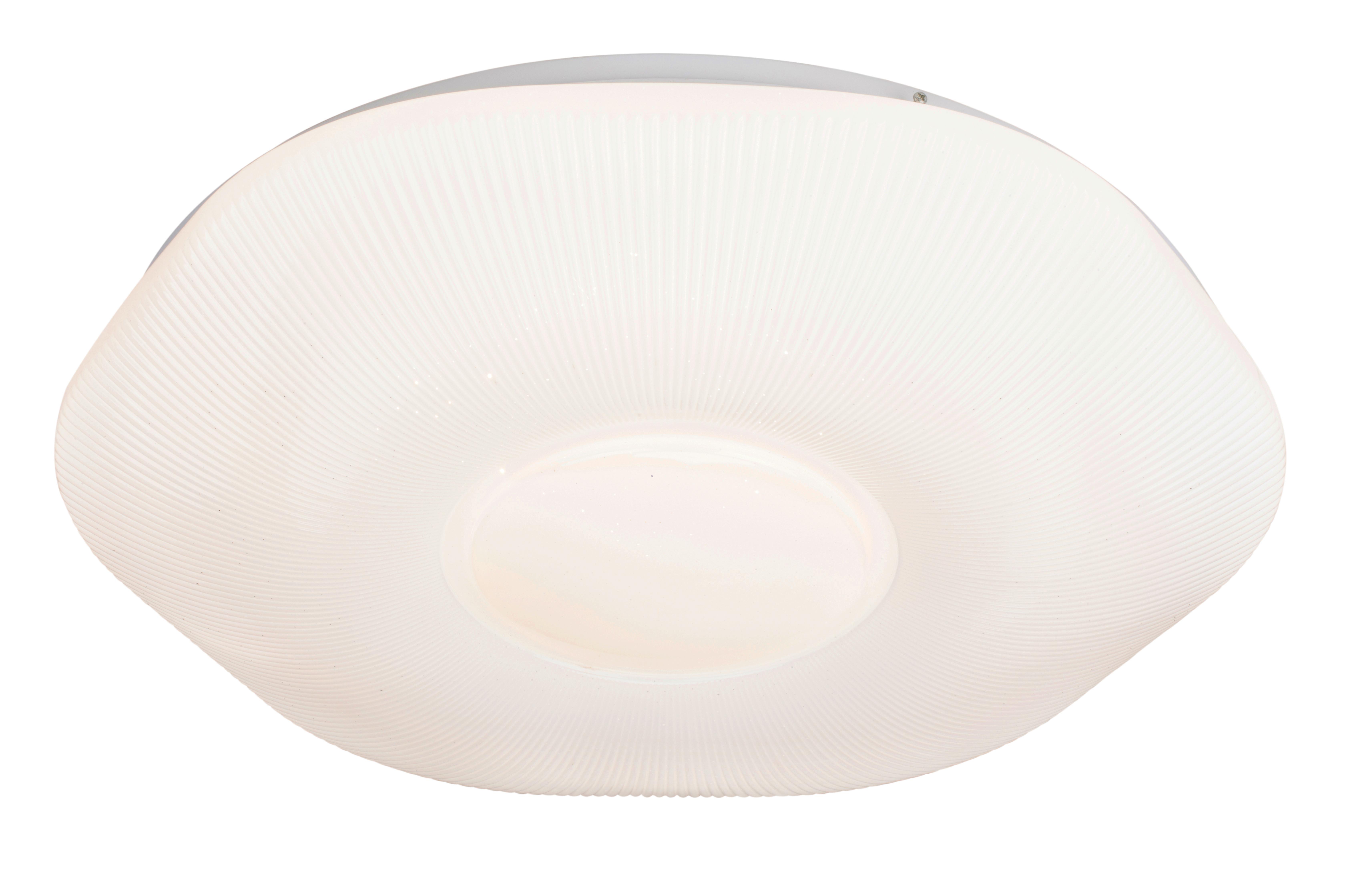 LED-DECKENLEUCHTE AMPI - Weiß, KONVENTIONELL, Kunststoff/Metall (48cm) - Mömax