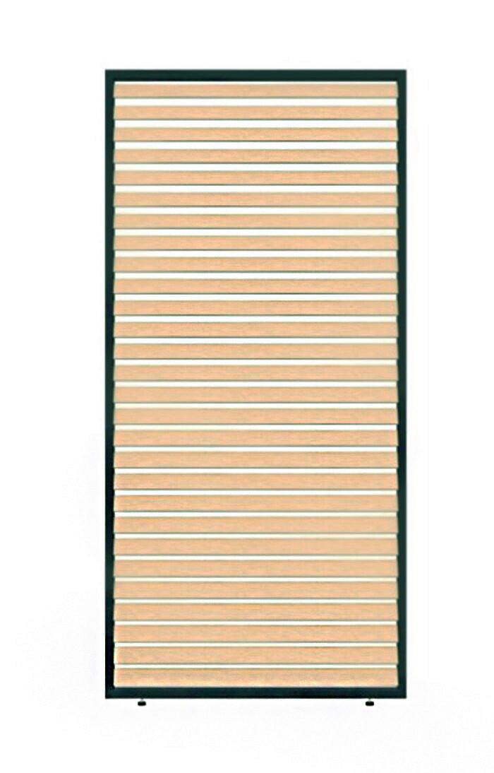 Pergola-seitenteil Weide Holz Dekor 113cm - Naturfarben, Basics, Metall (113/235/10cm) - Gardenson