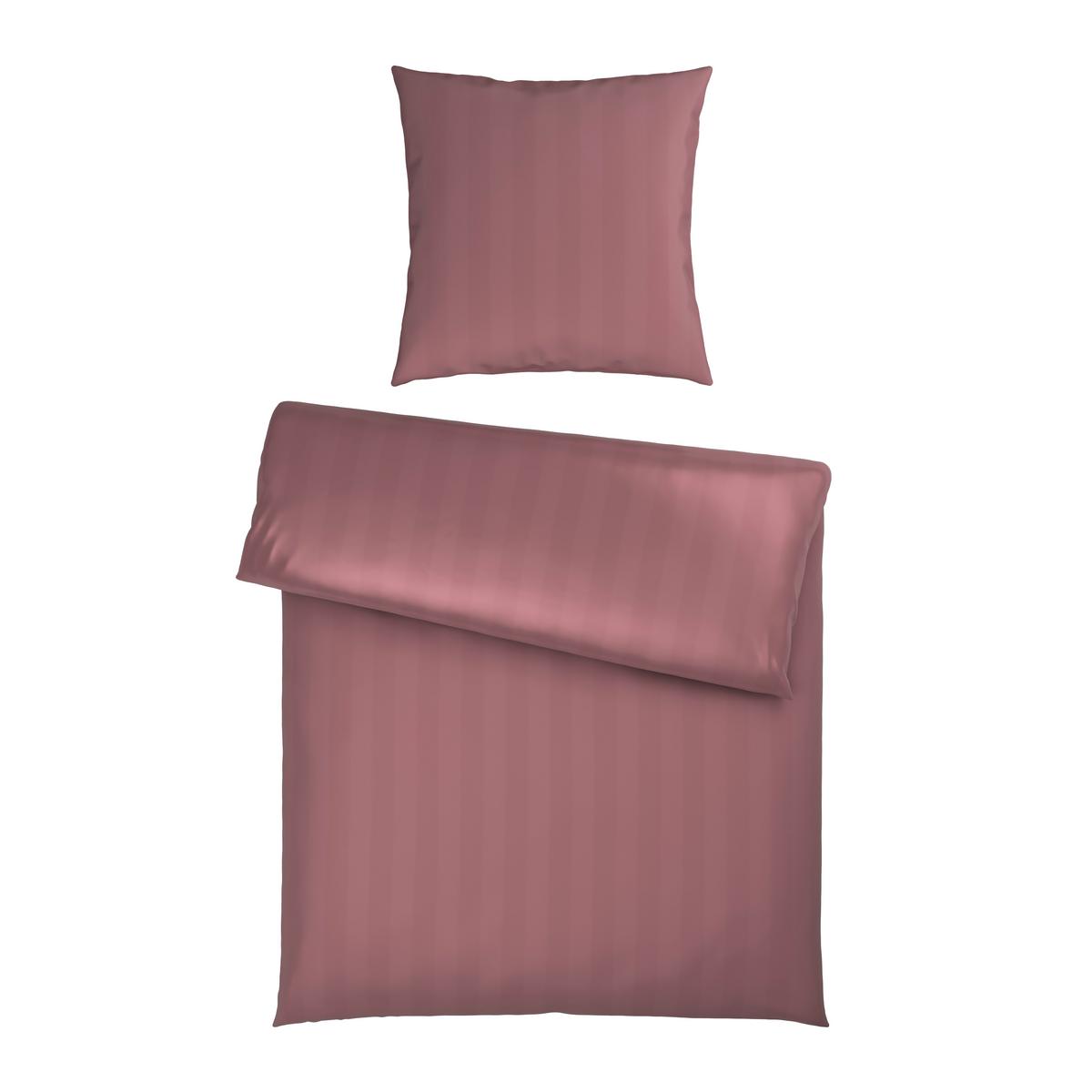 Bettwäsche Xenia Streif XL Mauve ca. 155x220cm - Mauve, MODERN, Textil (155/220cm) - Premium Living