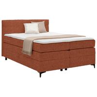 Boxspringbett Bari in Terracotta ca. 140x200cm - Terracotta/Schwarz, Konventionell, Textil/Metall (140/200cm) - Mömax