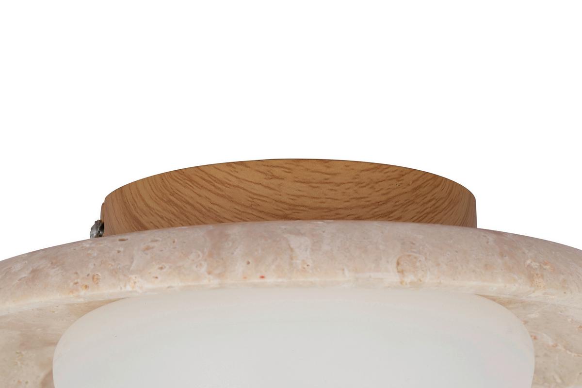LAMPA SUFITOWA KEAKA - beżowy/biały, Design, kamień/metal (25/10cm) - Collet's Monde