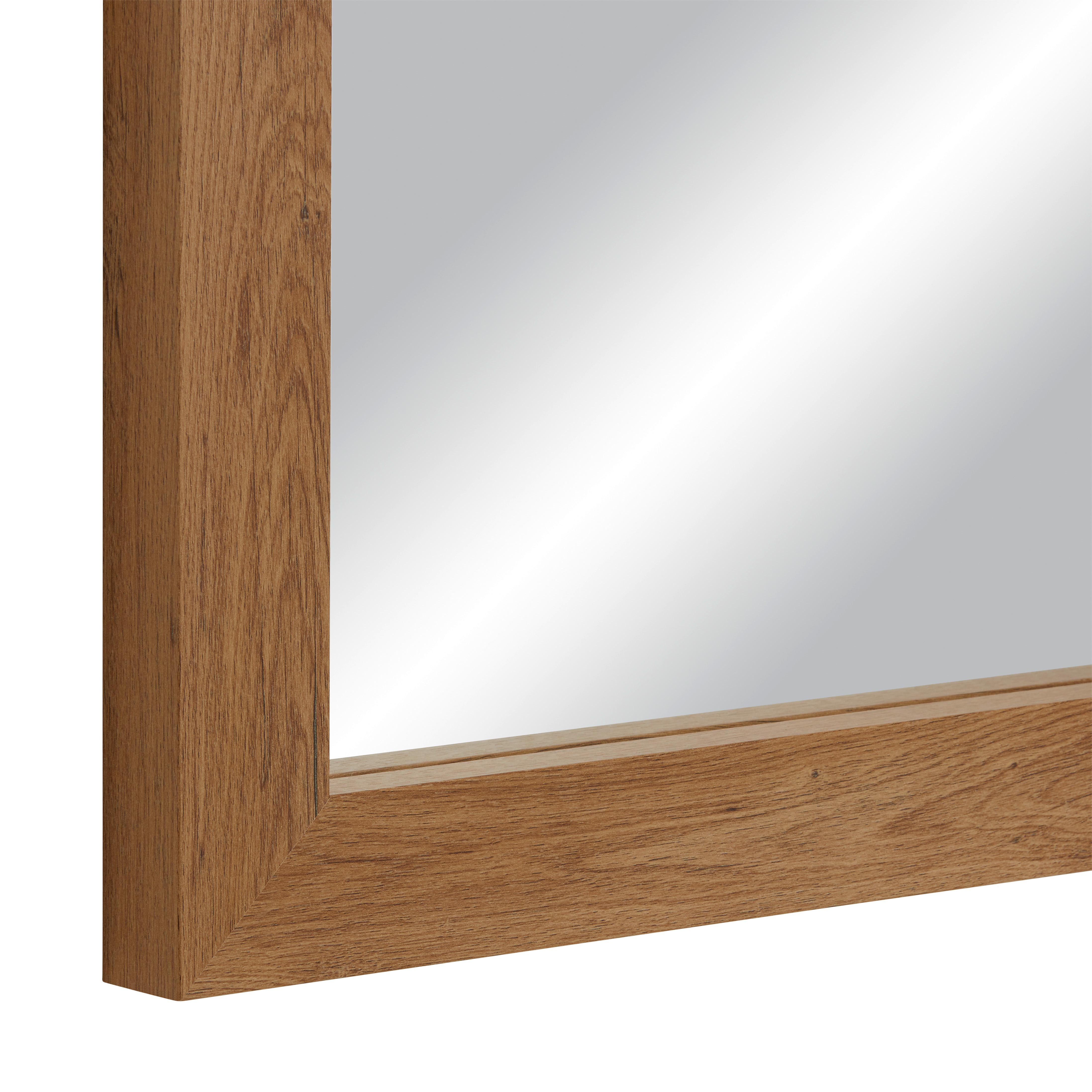 VÄGGSPEGEL TINA -SB- - ekfärgad, Klassisk, trämaterial/glas (62/82/3,5cm) - Mömax