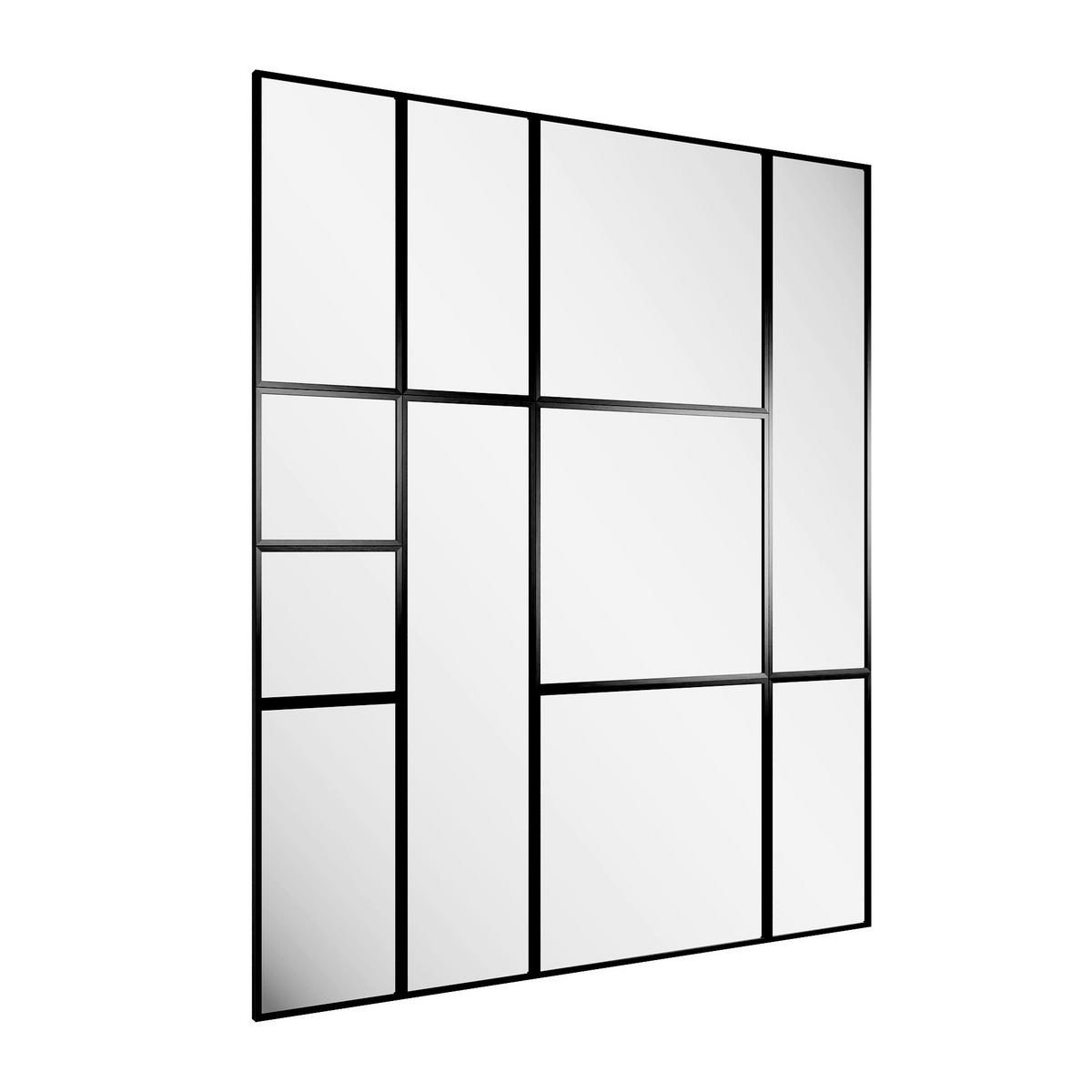 Dekospiegel Jupiter Schwarz ca. 175x210cm - Schwarz, Basics, Glas/Holz (175/210/2.5cm)