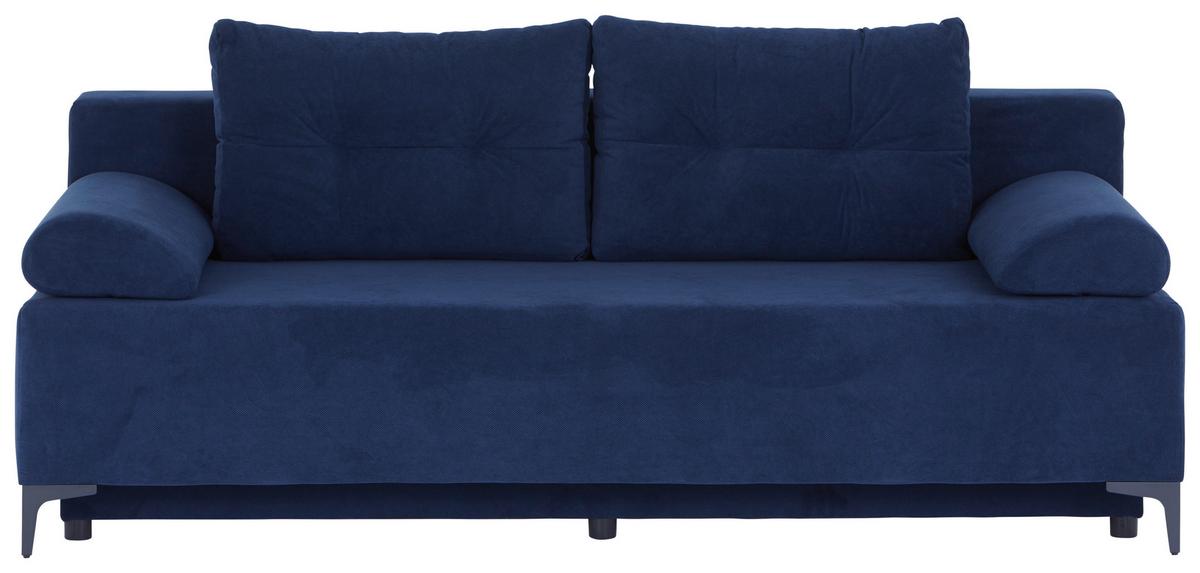 Canapea extensibila PARIS - albastru/negru, Modern, metal/lemn (200/98/90cm)