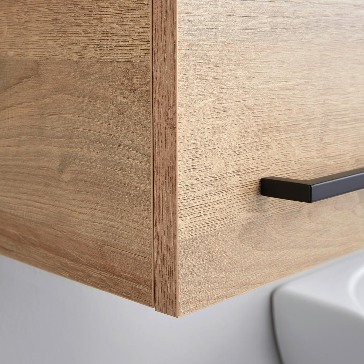 Gornji Element Za Kupaonicu Bavelli - boje hrasta/crna, Moderno, staklo/drvni materijal (30/70/32,5cm) - Pelipal