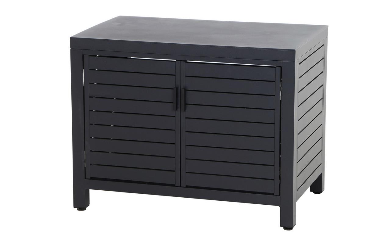 Outdoorküche Anthrazit ca. 180x70,5x56 cm - Anthrazit, Basics, Metall (180/70,5/56cm) - Siena Garden