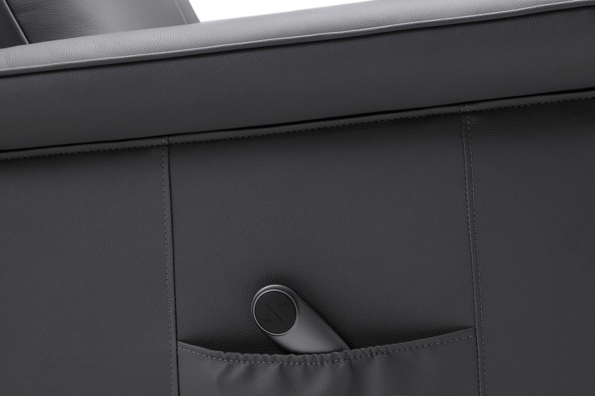 Relaxsessel Carlo Anthrazit - Anthrazit/Schwarz, KONVENTIONELL, Leder/Holz (77/103/84cm) - Mömax