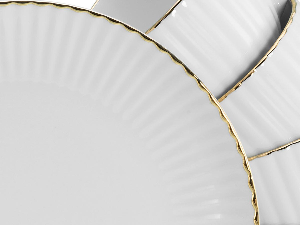 Kavni Servis Allegra Goldband, 12-Delni - zlate barve/bela, Basics, keramika - Creatable