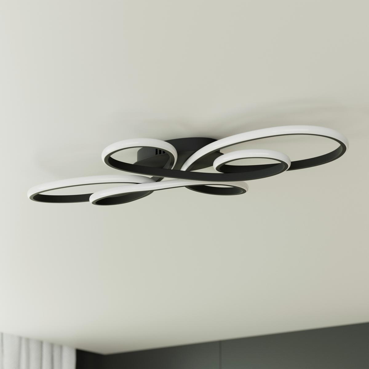 LAMPA SUFITOWA LED MATAR *SBN* - czarny, Design, tworzywo sztuczne/metal (88cm) - Novel