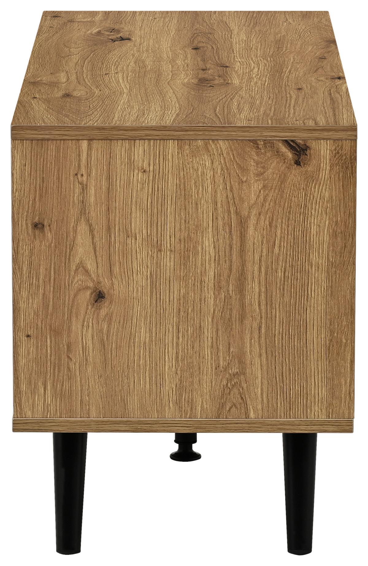 Tv Mizica Move - črna/hrast artisan, Moderno, kovina/leseni material (80/46/35cm) - Based