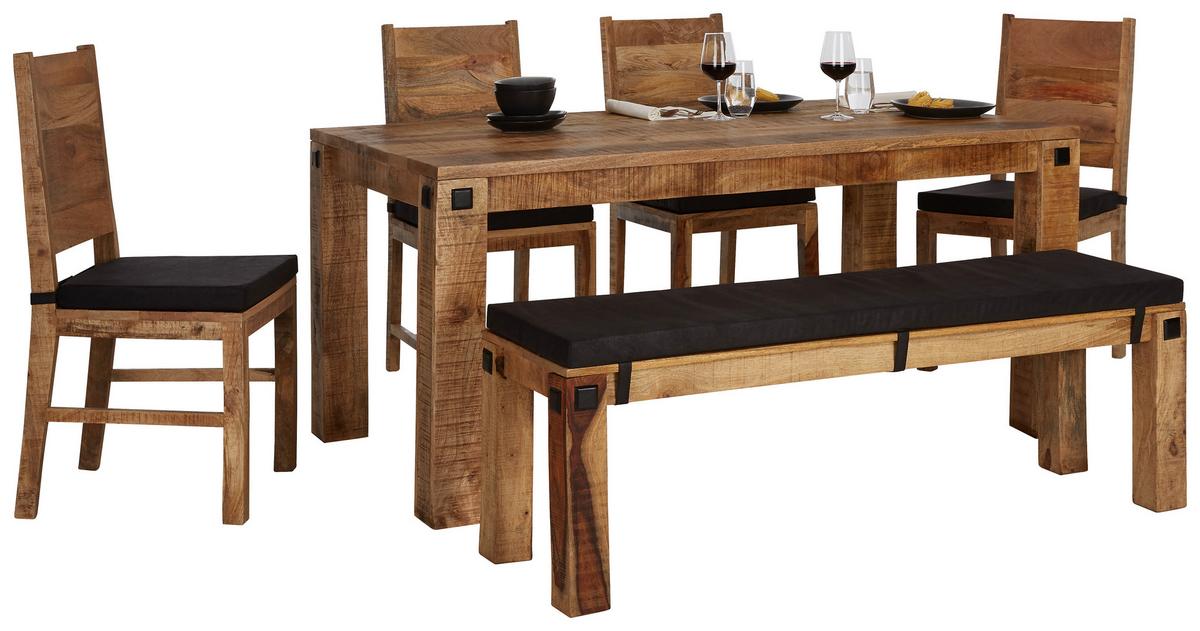 Esstisch aus Mangoholz massiv - Naturfarben, Lifestyle, Holz (160/76/90cm) - Zandiara