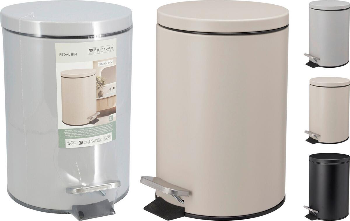 Kozmetikai Szemetes Cory - bézs/fekete, fém (16,8/21/24,5cm)