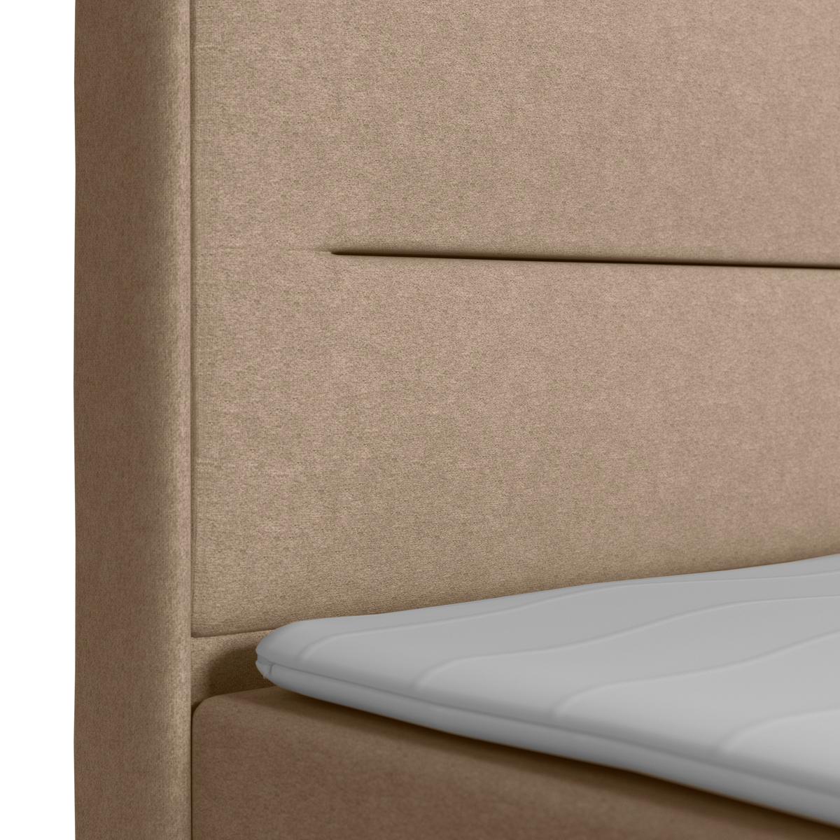Boxspringbett Kyoto ca. 180x200 cm Naturfarben - Schwarz/Naturfarben, MODERN, Karton/Holzwerkstoff (180/200cm) - MID.YOU