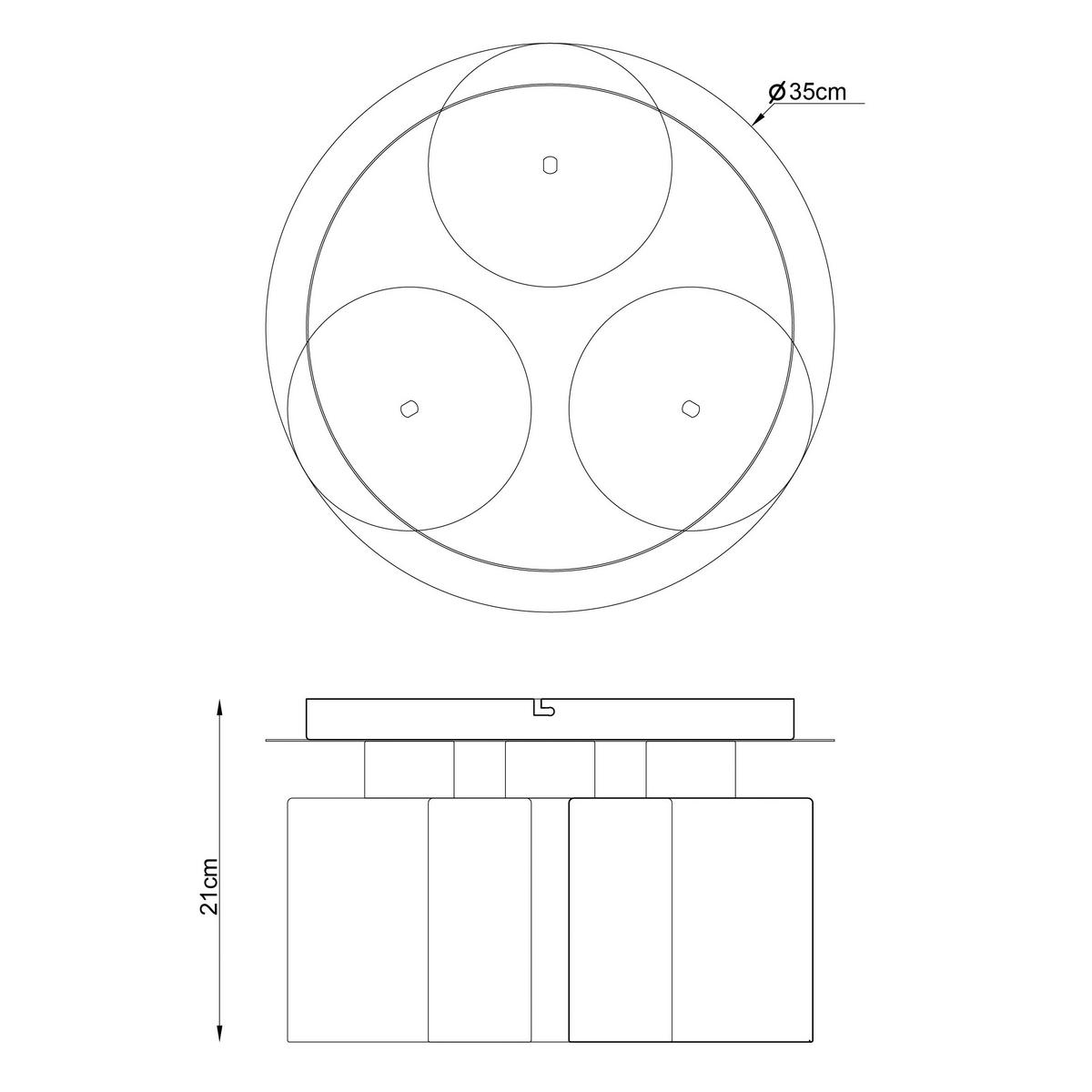 LAMPA SUFITOWA DALIHA - kolor bursztynowy, Design, metal/szkło (35/21cm) - Collet's Monde