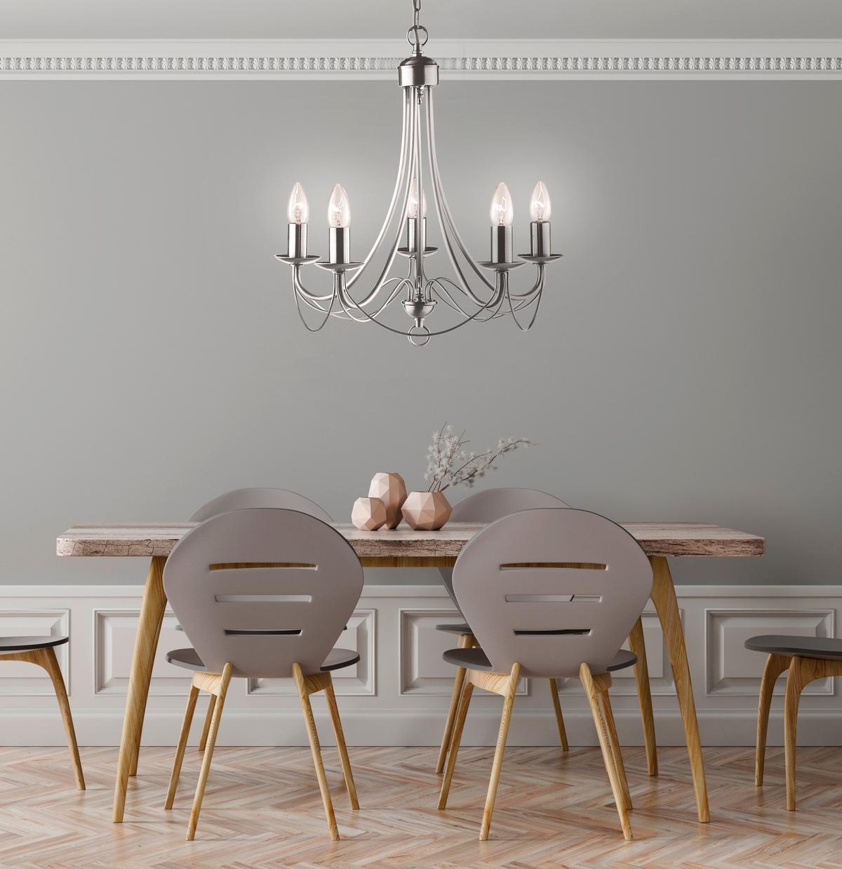 Csillár Maypole 6345-5ss - ezüstszínű, Lifestyle, fém (46/120cm)