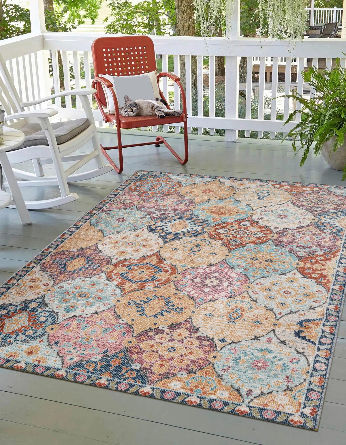 Outdoorteppich Salsa Outdoor Multicolor ca. 80x150cm - Multicolor, KONVENTIONELL, Textil (80/150cm)