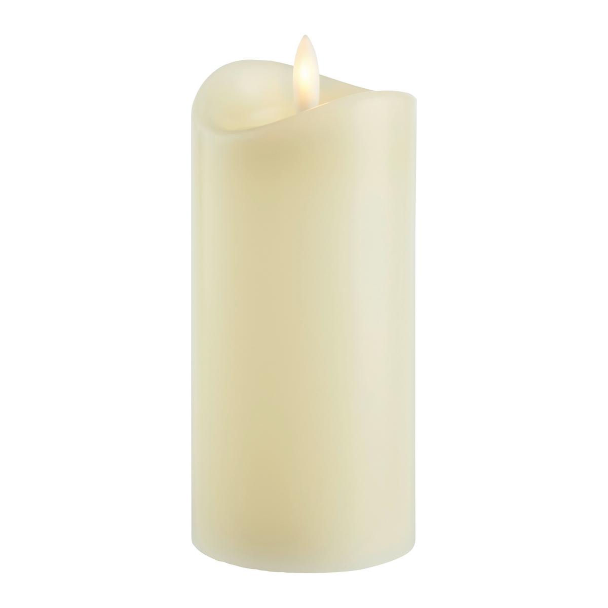 LED Gyertya Sven - krémszínű, Konventionell, természetes anyagok (7/15cm)