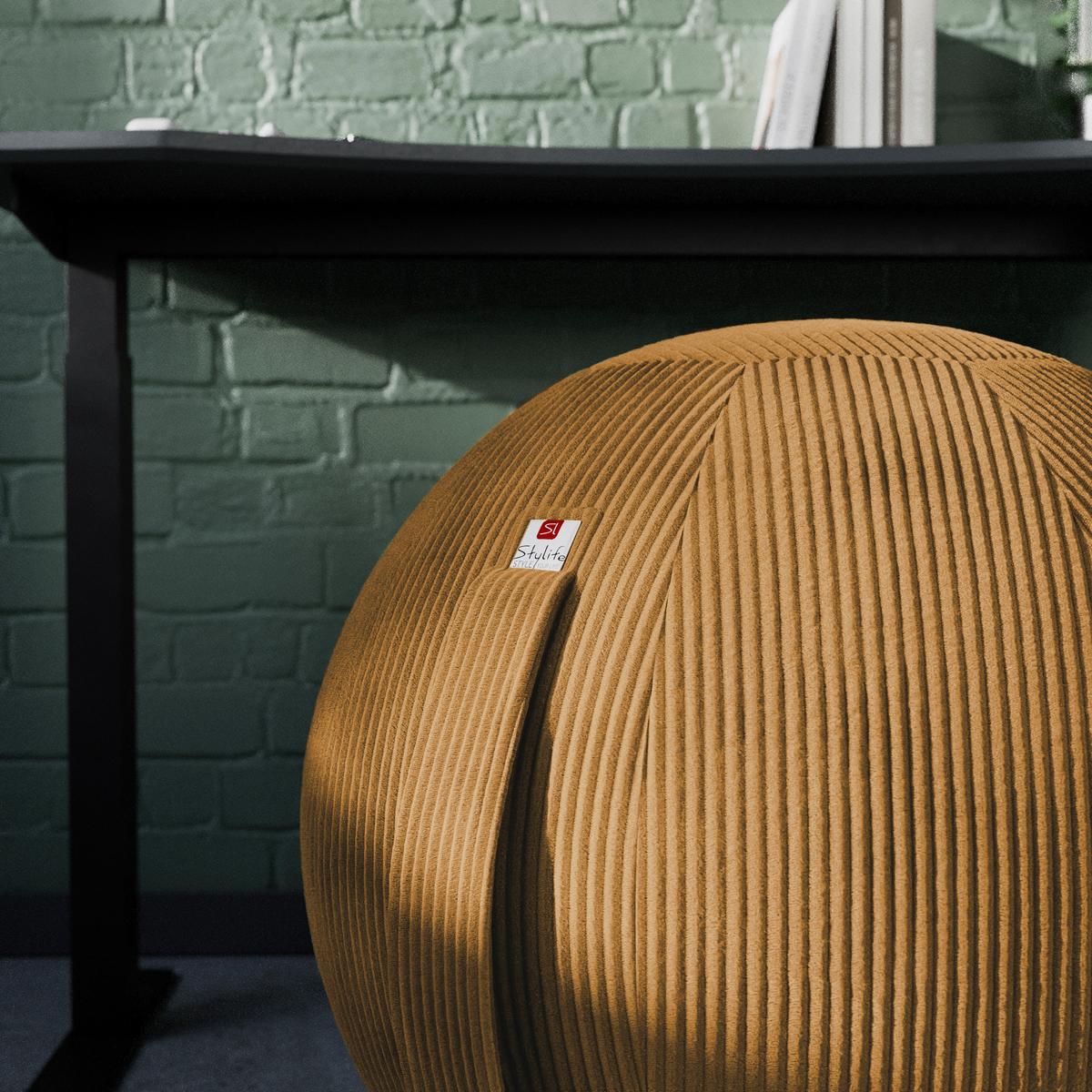 PIŁKA DO SIEDZENIA SCOOBY - żółty, Design, tkanina (65cm) - Stylife