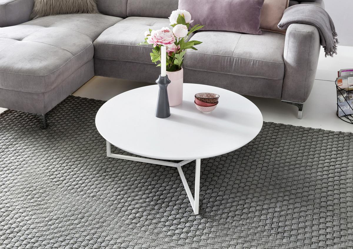 Klubska Miza Wl5.240 - bela, Design, kovina/leseni material (80/80/33cm) - MID.YOU