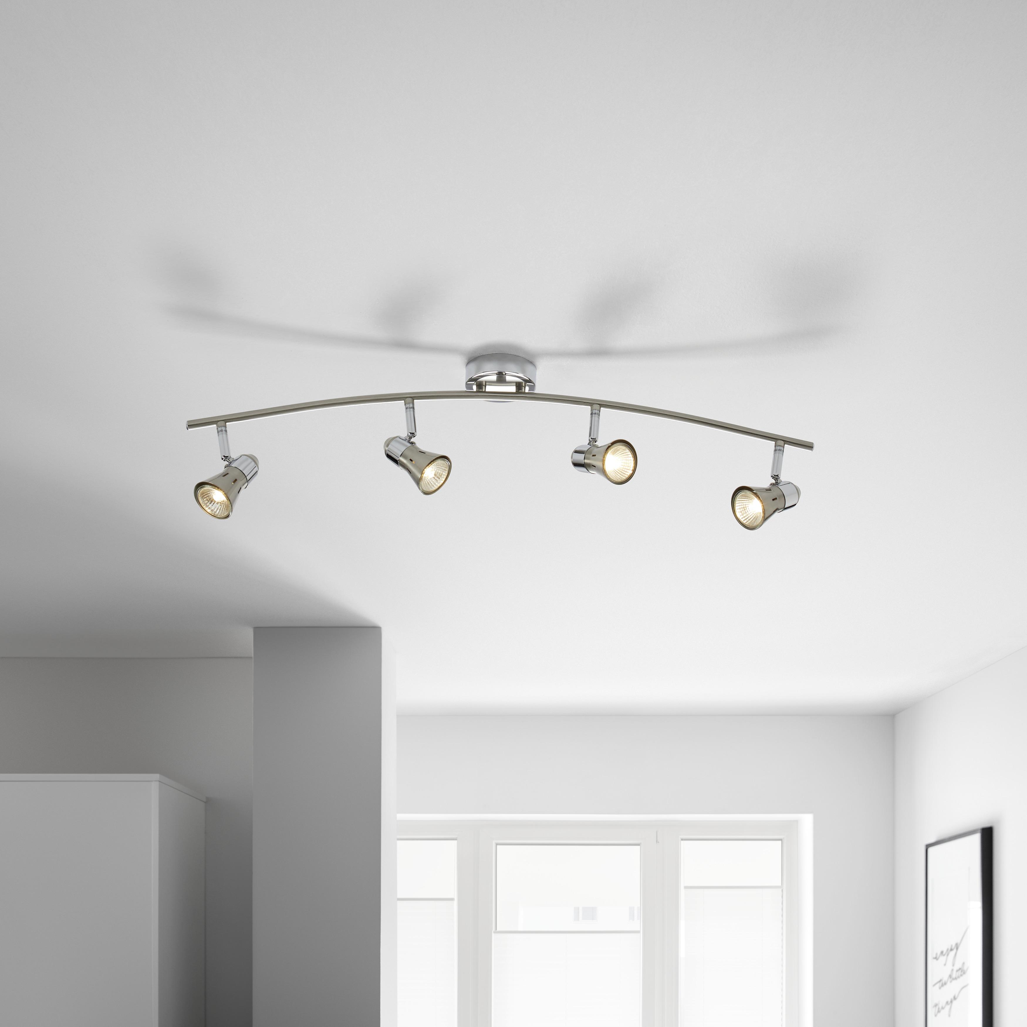 LAMPA SUFITOWA HARVEY - chromowy/niklowy, Modern, metal (78,5/9,5/17,5cm) - Bessagi Home