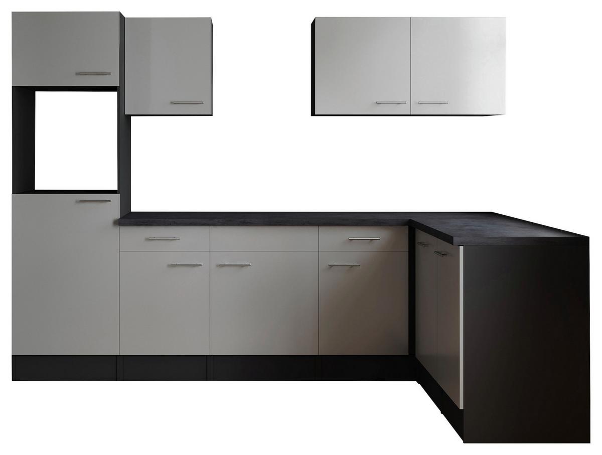 Kotna Kuhinja Brez Aparatov Oliver, 280x172cm - srebrne barve/siva, Design, kovina/leseni material (280/172cm) - Respekta