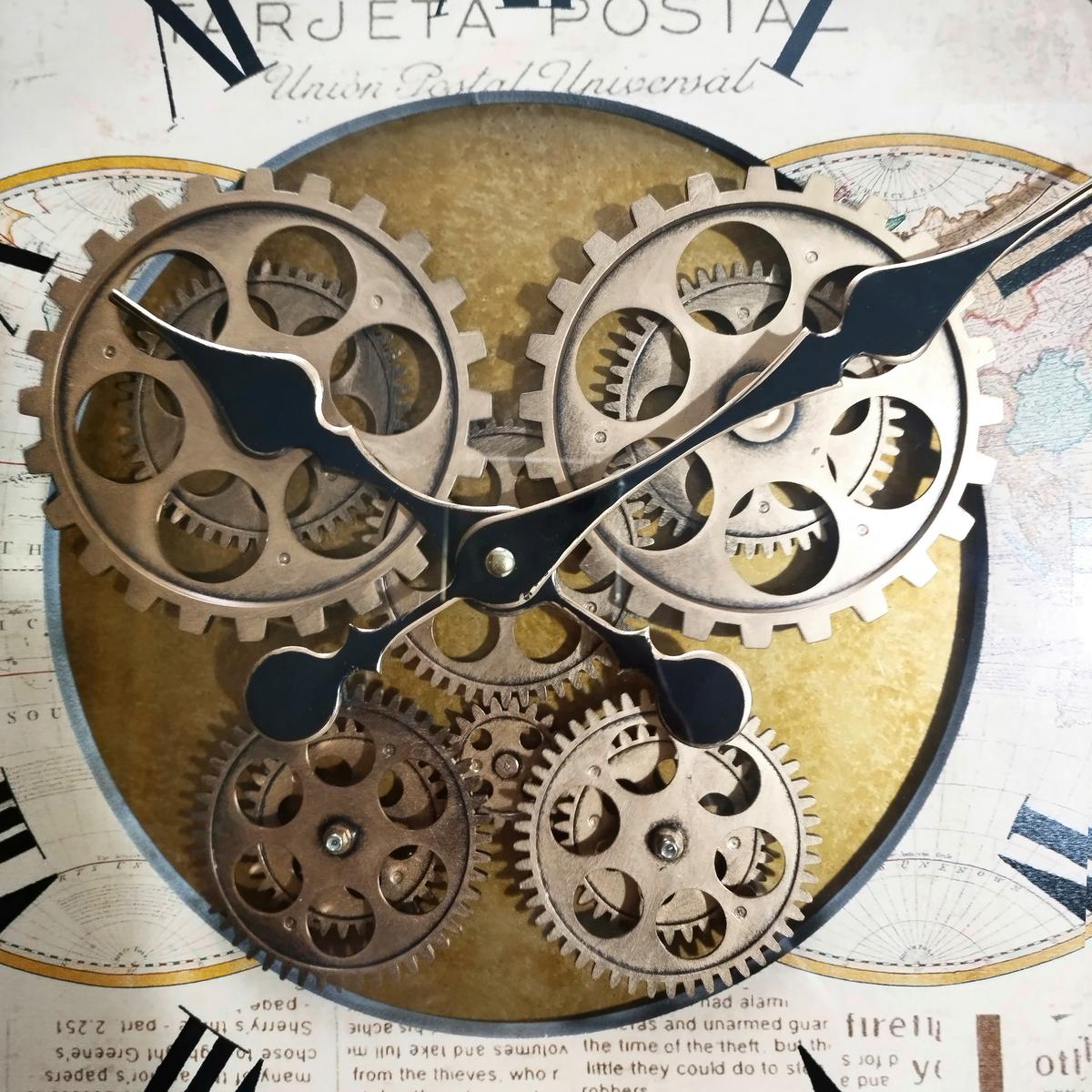 Klubska Miza Time 2, Črna, Urni Mehanizem - črna, Moderno, kovina/steklo (49,5/57cm)