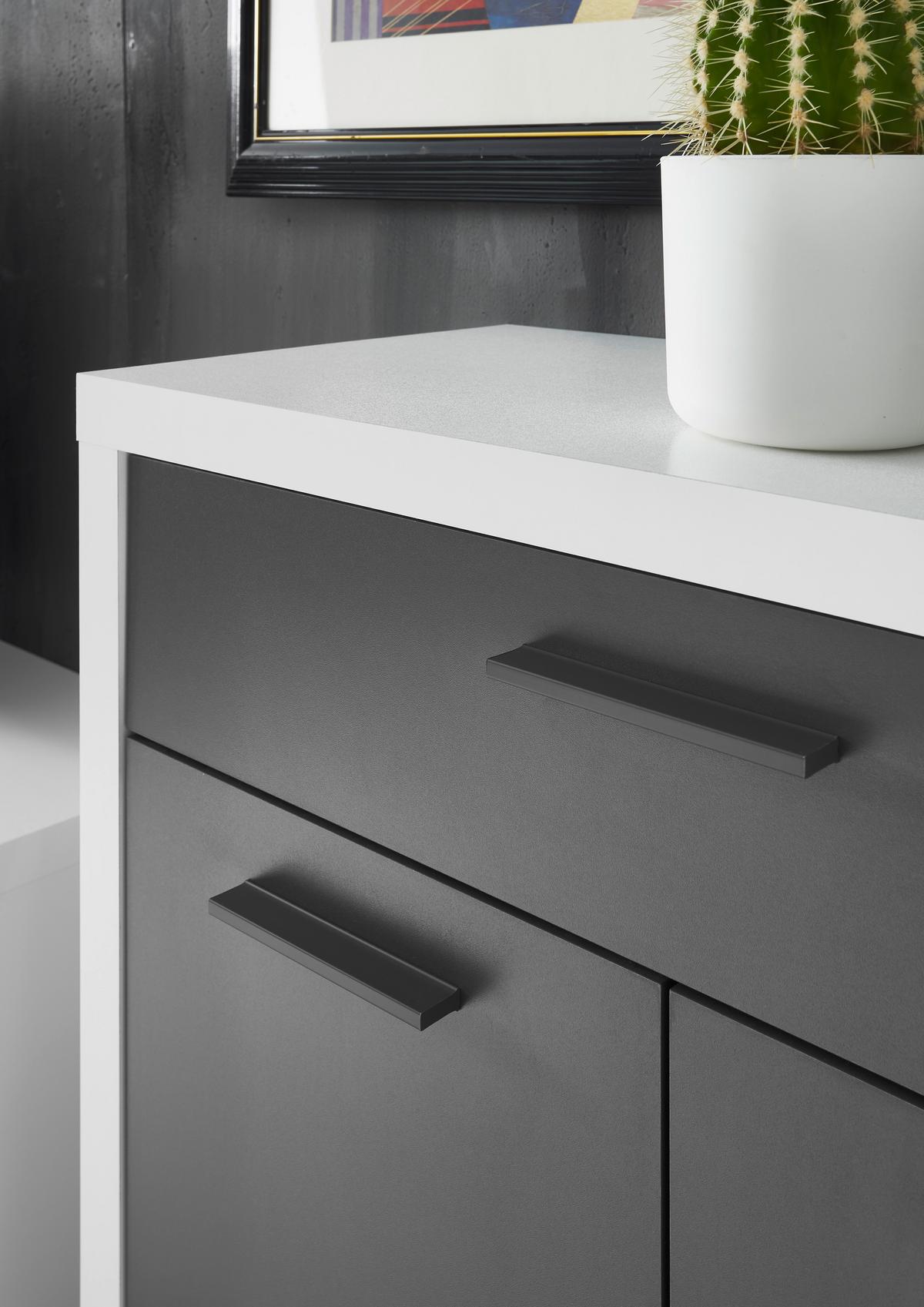 Kommode Modica in Anthrazit/Weiß - Anthrazit/Weiß, MODERN, Holzwerkstoff/Kunststoff (82/88/38cm) - Mömax