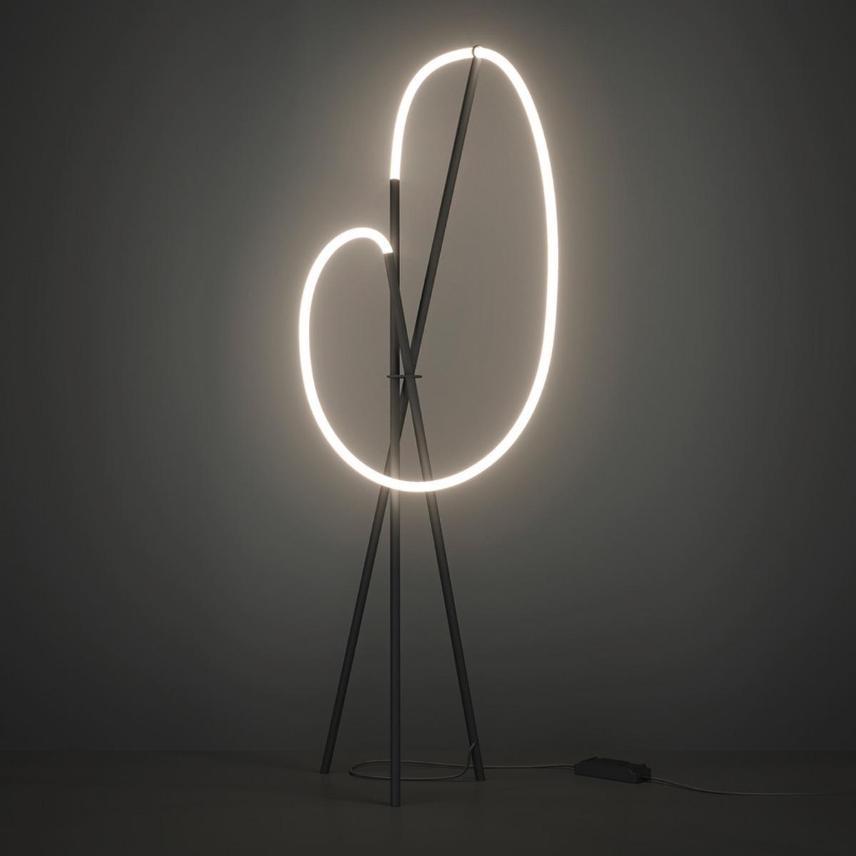 LED-Stehleuchte Crochet Schwarz/Weiß max.36 Watt - Schwarz/Weiß, MODERN, Kunststoff/Metall (45/162/45cm) - MAYTONI