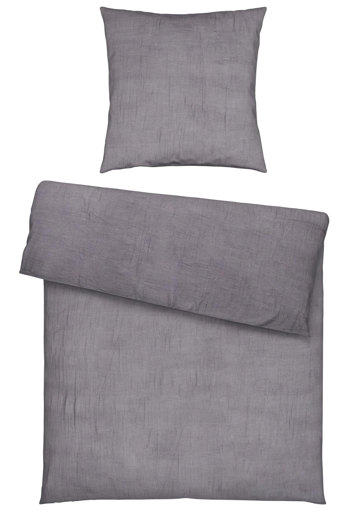 Bettwäsche Melania in Grau ca. 135x200cm - Grau, LIFESTYLE, Textil (135/200cm) - Modern Living