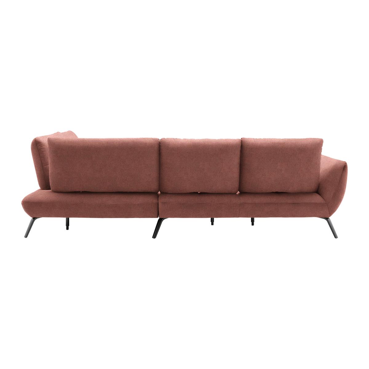 Wohnlandschaft Trendy Altrosa - Altrosa/Schwarz, MODERN, Holzwerkstoff/Textil (310/93/250cm) - Premium Living