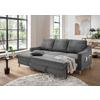 Ecksofa Valentina Grau Cord - Naturfarben/Grau, Design, Holz/Textil (150/228cm) - P & B