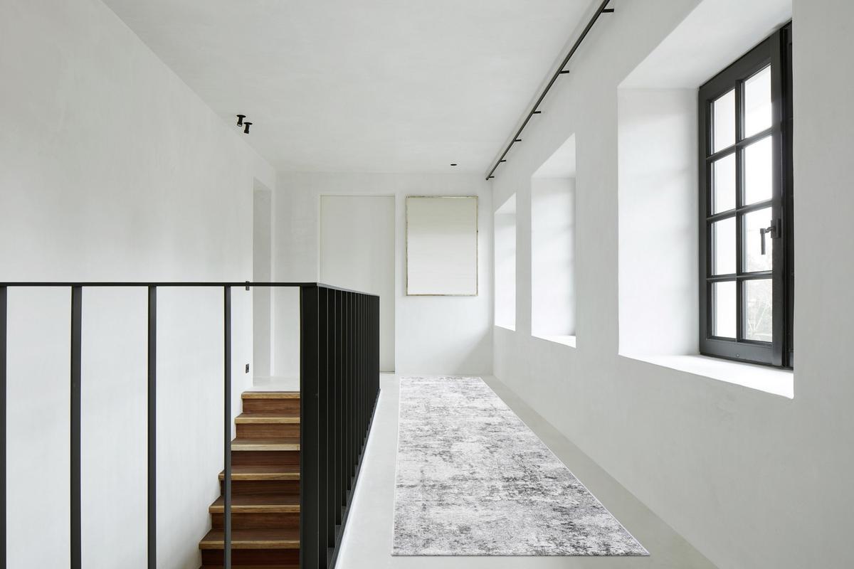 CHODNIK SORRENT - kolor srebrny/jasnoszary, Design, tkanina (67/340cm) - Novel