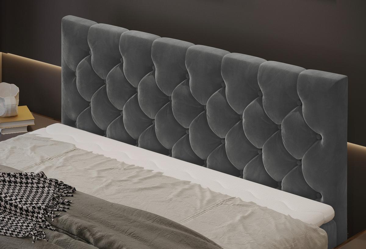 PAT BOXSPRING ELIO - bej/grafit, Romantik / Landhaus, textil (180/200cm) - James Wood