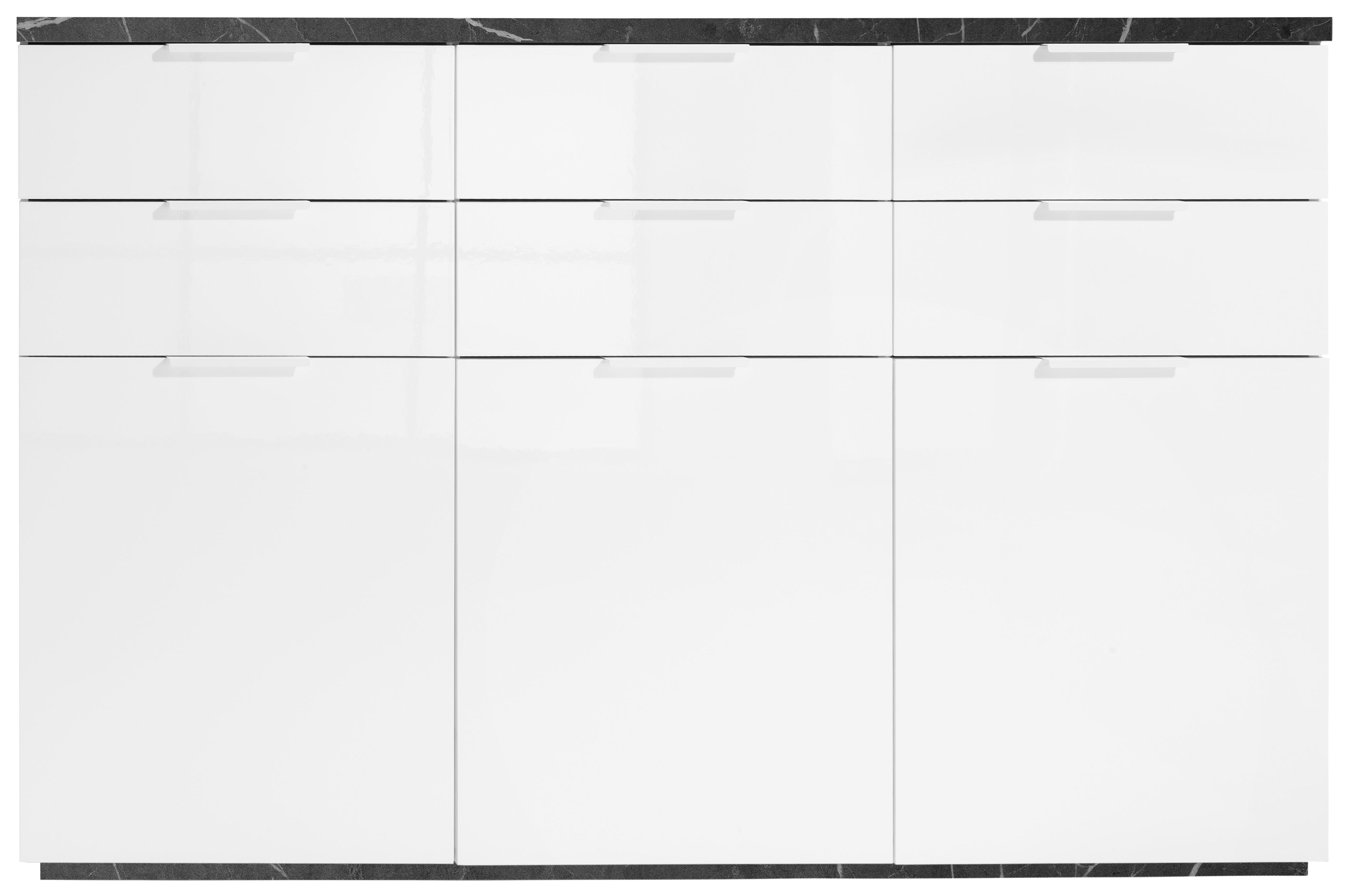 Sideboard in Anthrazit/Weiß - Anthrazit/Weiß, MODERN, Holzwerkstoff/Metall (180/102/50cm) - Premium Living