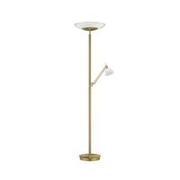 LAMPA STOJĄCA LED 60483/2-03 - kolor mosiężny, Konventionell, metal/szkło (42/182cm) - Hell