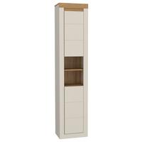 Dulap Înalt Naxxar - cașmir/culoare lemn stejar, Modern, material pe bază de lemn (44,5/204,7/31,6cm)