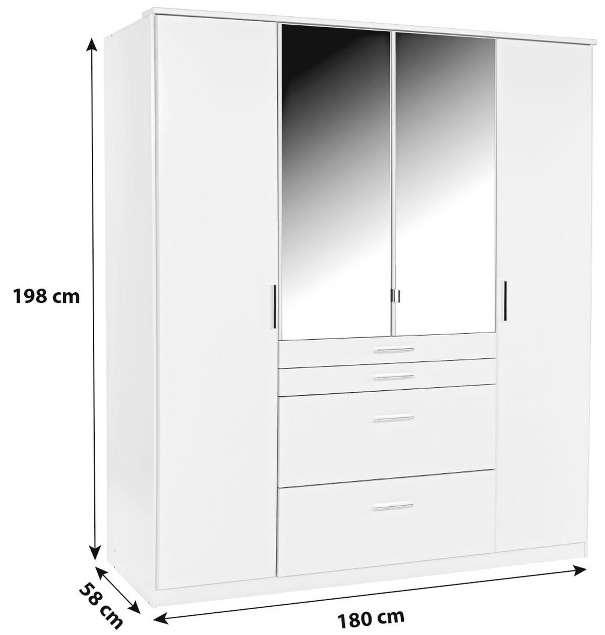 DULAP AACHEN - alb, Konventionell, material pe bază de lemn (180/198/58cm)
