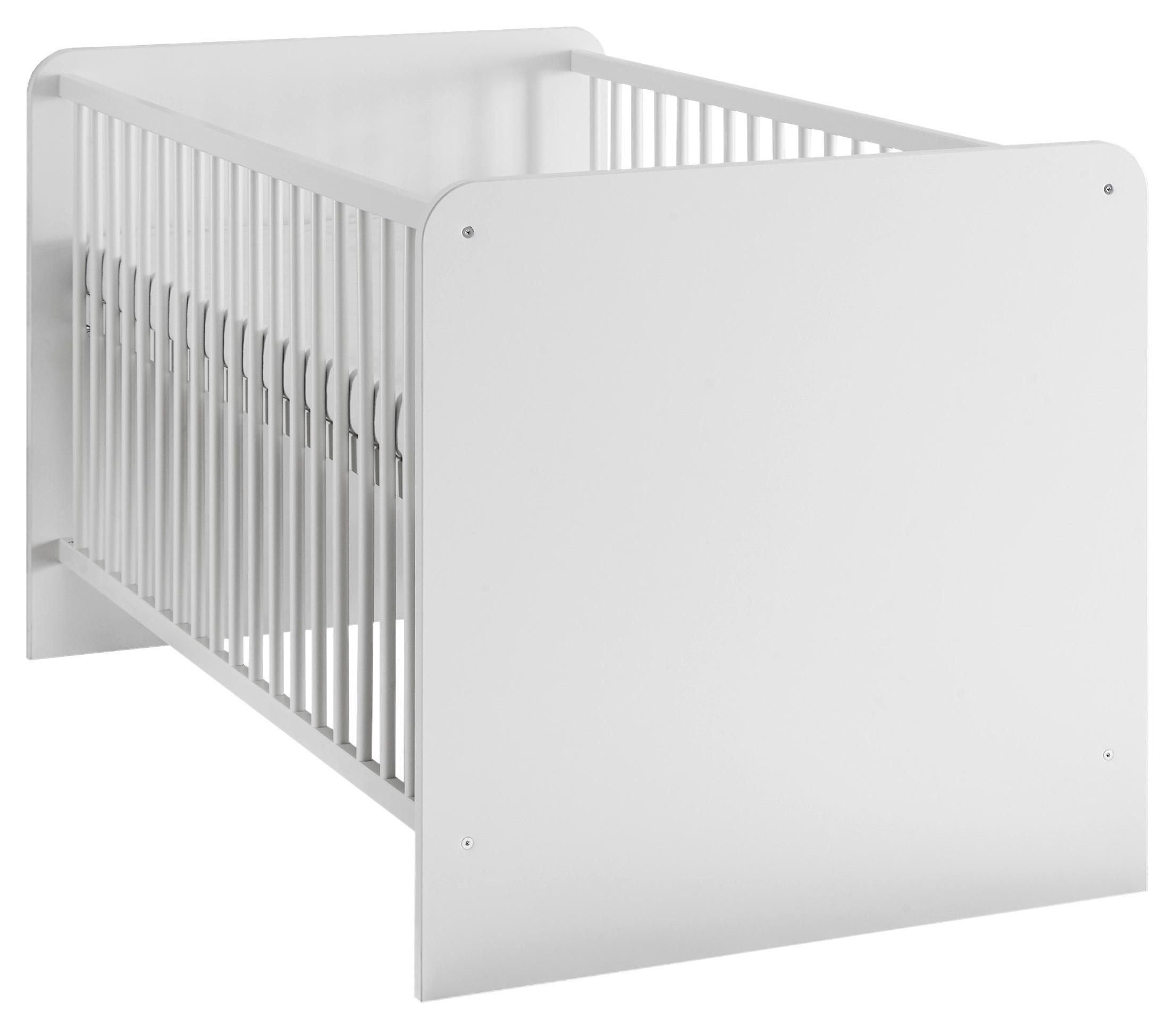 Otroška Posteljica Bibo, Bela, 70x140cm - bela, Konvencionalno, leseni material (70/140cm) - MID.YOU