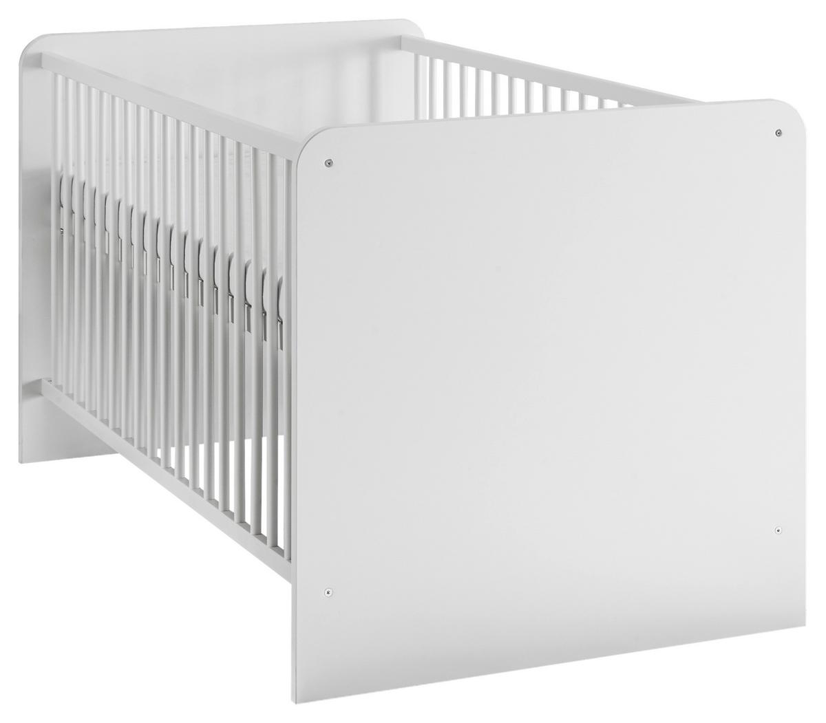 Otroška Posteljica Bibo, Bela, 70x140cm - bela, Konvencionalno, leseni material (70/140cm) - MID.YOU